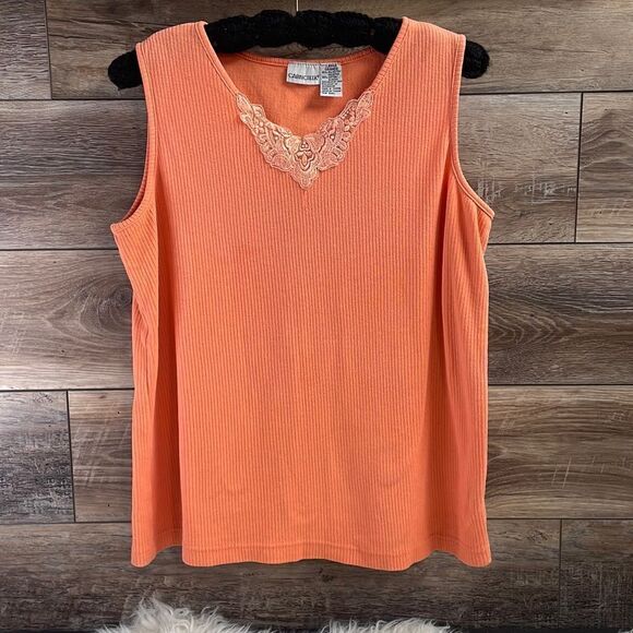 CABIN CREEK Ladies Tank Top Scoop Neckline Peach Color Size Large - Picture 2 of 5
